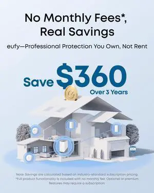 eufy Alarm System 8-Piece Kit with Homebase 3, Wireless Smart Home or Business Security System, Expandable, Easy Setup, App Control, No Monthly fee eufy Alarm System 8-Piece Kit with Homebase 3, Wireless Smart Home or Business Security System, Expandable, Easy Setup, App Control, No Monthly fee