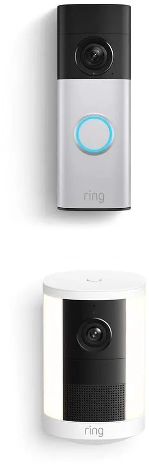 Ring Battery Doorbell Plus (newest model), Nickel Silver with Spotlight Cam, Battery (newest model), White Ring Battery Doorbell Plus (newest model), Nickel Silver with Spotlight Cam, Battery (newest model), White