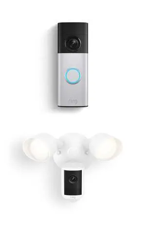 Ring Battery Doorbell Plus (newest model), Nickel Silver with Floodlight Cam, Wired (newest model), White Ring Battery Doorbell Plus (newest model), Nickel Silver with Floodlight Cam, Wired (newest model), White