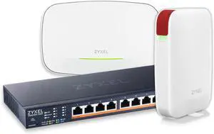 Zyxel Nebula SMB Plus Kit, WiFi 7 BE11000 Tri-Band Access Point, 2.5G Multi-Gig PoE++ Switch, Security Firewall, Next-Gen Cloud-Managed Network Bundle for Growing Businesses Zyxel Nebula SMB Plus Kit, WiFi 7 BE11000 Tri-Band Access Point, 2.5G Multi-Gig PoE++ Switch, Security Firewall, Next-Gen Cloud-Managed Network Bundle for Growing Businesses