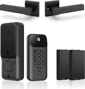 Lockin Venoris Go Smart Lock with Dual Swappable Batteries Entry Door Handle(Square) Lockin Venoris Go Smart Lock with Dual Swappable Batteries Entry Door Handle(Square)