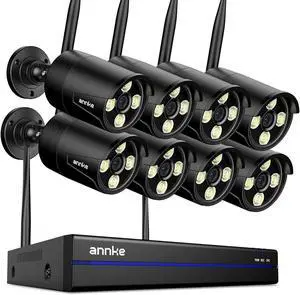 ANNKE 16CH 4K Wireless Security Camera System, Expandable 4K NVR with 8 X 8MP Outdoor Cameras,Dual-Band WiFi, Two-Way Talk, Human Detected, 24/7 All-Day Recording, IP66 Weatherproof, NO HDD ANNKE 16CH 4K Wireless Security Camera System, Expandable 4K NVR with 8 X 8MP Outdoor Cameras,Dual-Band WiFi, Two-Way Talk, Human Detected, 24/7 All-Day Recording, IP66 Weatherproof, NO HDD