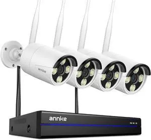 ANNKE 16CH 4K Wireless Security Camera System, Expandable 4K NVR with 4 X 8MP Outdoor Cameras,Dual-Band WiFi, Two-Way Talk, Human Detected, 24/7 All-Day Recording, IP66 Weatherproof, NO HDD ANNKE 16CH 4K Wireless Security Camera System, Expandable 4K NVR with 4 X 8MP Outdoor Cameras,Dual-Band WiFi, Two-Way Talk, Human Detected, 24/7 All-Day Recording, IP66 Weatherproof, NO HDD