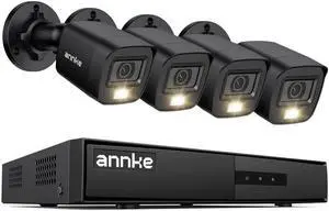 ANNKE 5MP Wired Security Camera System, 8CH 3K Lite H.265+ DVR with AI Human/Vehicle Detection, 4X 3K CCTV Bullet Analog Cams, One-Way Audio, Smart Dual Light, Easy Remote Access, NO HDD, IP67, Black ANNKE 5MP Wired Security Camera System, 8CH 3K Lite H.265+ DVR with AI Human/Vehicle Detection, 4X 3K CCTV Bullet Analog Cams, One-Way Audio, Smart Dual Light, Easy Remote Access, NO HDD, IP67, Black