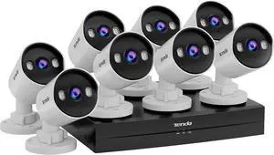Tenda TK8P PoE Security Camera System, 8 Outdoor 4MP CCTV Cameras + 1TB HDD + NVR (Up to 10TB Support), 24/7 Video Surveillance, PoE IP Cameras with Detection Tenda TK8P PoE Security Camera System, 8 Outdoor 4MP CCTV Cameras + 1TB HDD + NVR (Up to 10TB Support), 24/7 Video Surveillance, PoE IP Cameras with Detection