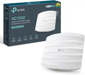 TP-Link AC1200 Wireless Wi-Fi Access Point - Supports 802.3af PoE, Dual Band, 802.11AC, Ceiling Mount, 2x2 MIMO Technology (EAP225) TP-Link AC1200 Wireless Wi-Fi Access Point - Supports 802.3af PoE, Dual Band, 802.11AC, Ceiling Mount, 2x2 MIMO Technology (EAP225)