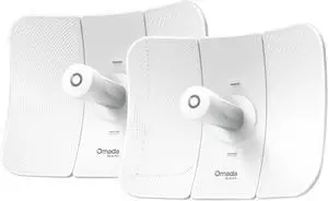 TP-Link Omada Point to Point Wireless Bridge Outdoor - 5GHz, 867Mbps, PtP, 15km Range, Gigabit Port, PoE Powered, Adapter Included, IP65 Weatherproof, Preconfigured, Plug&Play (Beam Bridge 5 UR KIT) TP-Link Omada Point to Point Wireless Bridge Outdoor - 5GHz, 867Mbps, PtP, 15km Range, Gigabit Port, PoE Powered, Adapter Included, IP65 Weatherproof, Preconfigured, Plug&Play (Beam Bridge 5 UR KIT)