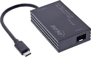 Inline USB-C to SFP Network Adapter for Fiber Optic Connections, Gigabit Ethernet, 10/100/1000 Mbps, Compatible with Windows, macOS, Linux, 66659M Inline USB-C to SFP Network Adapter for Fiber Optic Connections, Gigabit Ethernet, 10/100/1000 Mbps, Compatible with Windows, macOS, Linux, 66659M