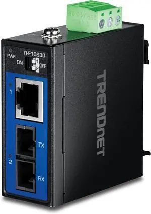TRENDnet Industrial 100Base-FX Single-Mode SC Fiber Converter, TI-F10S30, TRENDnet Industrial 100Base-FX Single-Mode SC Fiber Converter, TI-F10S30,