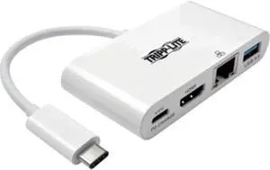 Tripp Lite USB-C Multiport Video Adapter Converter, 1080p @ 60Hz HDMI, USB-A 3.2 Gen 1 Hub, 60W USB-C PD Charging, Gigabit Ethernet Port Gbe, Thunderbolt 3 Compatible, 3-Year Warranty (U444-06N-HGU-C) Tripp Lite USB-C Multiport Video Adapter Converter, 1080p @ 60Hz HDMI, USB-A 3.2 Gen 1 Hub, 60W USB-C PD Charging, Gigabit Ethernet Port Gbe, Thunderbolt 3 Compatible, 3-Year Warranty (U444-06N-HGU-C)