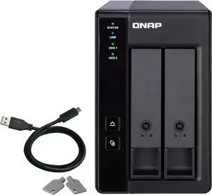 QNAP TR-002 2 Bay USB Type-C Direct Attached Storage (DAS) QNAP TR-002 2 Bay USB Type-C Direct Attached Storage (DAS)