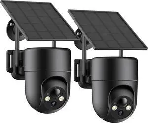ELYSOO Solar Security Cameras Wireless Outdoor, 2.4GHz WiFi, 2K Color Night Vision, Outdoor Camera Wireless for Home Security, 360°Panoramic View, Weatherproof, 2pack ELYSOO Solar Security Cameras Wireless Outdoor, 2.4GHz WiFi, 2K Color Night Vision, Outdoor Camera Wireless for Home Security, 360°Panoramic View, Weatherproof, 2pack