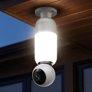 2K Light Bulb Security Cameras Indoor/Outdoor with 355° Manual Pan 2K Light Bulb Security Cameras Indoor/Outdoor with 355° Manual Pan