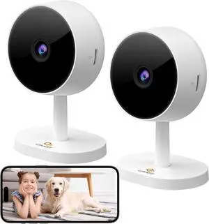 Girafit 3MP 2K Indoor Camera 5GHz & 2.4GHz, Indoor Home Security Cameras 2 Pack for Baby/Elder/Dog/Pet Camera with Phone app, Motion Detection, 2-Way Talk, US Cloud & SD Card Storage Girafit 3MP 2K Indoor Camera 5GHz & 2.4GHz, Indoor Home Security Cameras 2 Pack for Baby/Elder/Dog/Pet Camera with Phone app, Motion Detection, 2-Way Talk, US Cloud & SD Card Storage