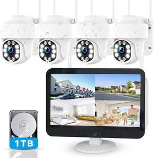 Security Camera System, CCTV Camera Security System with 12.5 Inch Monitor 5MP Outdoor Security Camera,Motion Detection,IP67 Waterproof,24/7 10CH 1TB Hard Drive,Two-Way Audio Security Camera System, CCTV Camera Security System with 12.5 Inch Monitor 5MP Outdoor Security Camera,Motion Detection,IP67 Waterproof,24/7 10CH 1TB Hard Drive,Two-Way Audio