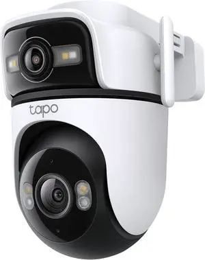 Tapo 2K Outdoor Dual Lens Pan/Tilt Wi-Fi or PoE/DC Wired Security Camera - 165° Wide-Angle + 6mm Zoom Lens, Free Person/Vehicle Detect, 360 View, Subscription-Free SD Storage or Optional Cloud - C545D Tapo 2K Outdoor Dual Lens Pan/Tilt Wi-Fi or PoE/DC Wired Security Camera - 165° Wide-Angle + 6mm Zoom Lens, Free Person/Vehicle Detect, 360 View, Subscription-Free SD Storage or Optional Cloud - C545D