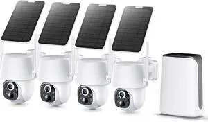 5MP Solar Security Cameras Wireless Outdoor System, 500GB HDD Local Storage, No Subscription, 4-Cam Kit, Up to 10CH, Two-Way Audio, Color Night Vision, 5G/2.4GHz WiFi, TV & Monitor Viewing 5MP Solar Security Cameras Wireless Outdoor System, 500GB HDD Local Storage, No Subscription, 4-Cam Kit, Up to 10CH, Two-Way Audio, Color Night Vision, 5G/2.4GHz WiFi, TV & Monitor Viewing