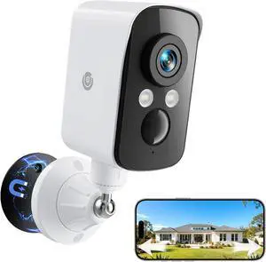 300° Pan Wireless Outdoor Security Camera, No Subscription Free 7-Day Cloud/SD, AI Detection, Magnetic Mount, Battery Powered, 2.4G WiFi, 2K, Night Vision, 360° View, 2-Way Talk, Home Security, IP65 300° Pan Wireless Outdoor Security Camera, No Subscription Free 7-Day Cloud/SD, AI Detection, Magnetic Mount, Battery Powered, 2.4G WiFi, 2K, Night Vision, 360° View, 2-Way Talk, Home Security, IP65