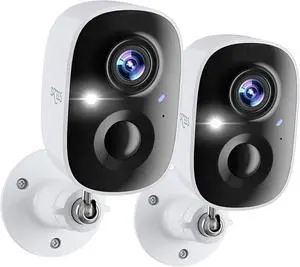 Dzees 2K Outdoor Security Cameras, Wireless Battery WiFi, Siren, 2-Pack Dzees 2K Outdoor Security Cameras, Wireless Battery WiFi, Siren, 2-Pack