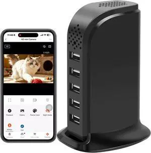 Security Camera WiFi Hidden Spy Camera with USB Charger, Hidden Camera Nanny Cam with Motion Detection Remote Viewing for Baby Pet Elderly Indoor Surveillance Security Camera WiFi Hidden Spy Camera with USB Charger, Hidden Camera Nanny Cam with Motion Detection Remote Viewing for Baby Pet Elderly Indoor Surveillance