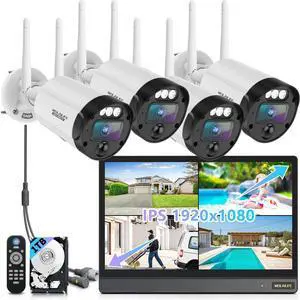 All-in-One Security System 5MP Outdoor Wireless Security Camera System, Home WiFi Video Security Cameras Systems, Surveillance DVR Kits All-in-One Security System 5MP Outdoor Wireless Security Camera System, Home WiFi Video Security Cameras Systems, Surveillance DVR Kits