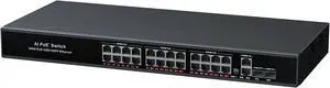28 Port Gigabit POE+ Ethernet Switch, 24 Port POE+300W + 2 Uplink + 2 SFP Slot, Unmanaged Plug & Play Extend/VLAN Mode, Auto Recovery, Metal Case Desktop/Wall Mount for IP Camera Security 28 Port Gigabit POE+ Ethernet Switch, 24 Port POE+300W + 2 Uplink + 2 SFP Slot, Unmanaged Plug & Play Extend/VLAN Mode, Auto Recovery, Metal Case Desktop/Wall Mount for IP Camera Security