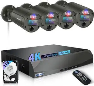 2-Way Audio & 4K Ultra HD Outdoor Wired Security Camera System, Wired Cameras for Home Security, POE Video Surveillance Systems 2-Way Audio & 4K Ultra HD Outdoor Wired Security Camera System, Wired Cameras for Home Security, POE Video Surveillance Systems