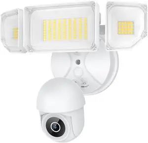 Floodlight Camera Hardwired 6500LM, 2K+ UHD Outdoor Security Camera, 360° Pan & Tilt View, AI Detection & Tracking, 24/7 Recording, Color Night Vision, 5GHz/2.4GHz WiFi, Compatible with Alexa Floodlight Camera Hardwired 6500LM, 2K+ UHD Outdoor Security Camera, 360° Pan & Tilt View, AI Detection & Tracking, 24/7 Recording, Color Night Vision, 5GHz/2.4GHz WiFi, Compatible with Alexa