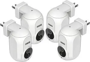 EVERSECU 2K Plug&Play Wireless PTZ Security Camera, Built-in Power Outlet Plug, Motion detction, Humanoid Auto Tracking, 2-Way Audio, Spotlight Color Night Vision, Supports ONVIF & RTSP & Alexa(4pack) EVERSECU 2K Plug&Play Wireless PTZ Security Camera, Built-in Power Outlet Plug, Motion detction, Humanoid Auto Tracking, 2-Way Audio, Spotlight Color Night Vision, Supports ONVIF & RTSP & Alexa(4pack)