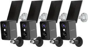 Septekon 2K Security Cameras Wireless Outdoor 4 Pack, Solar Battery Powered Camera with Two Spotlights, PIR Motion Detection Siren, Color Night Vision, 2-Way Audio, IP66 Waterpoof Septekon 2K Security Cameras Wireless Outdoor 4 Pack, Solar Battery Powered Camera with Two Spotlights, PIR Motion Detection Siren, Color Night Vision, 2-Way Audio, IP66 Waterpoof