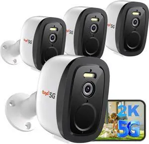 2K Security Cameras Wireless Outdoor 2.4G&5G WiFi, 4Pack Indoor Cameras for Home Security with AI Motion Detection & Siren,Color Night Vision, 2-Way Talk, Waterproof,Cloud/SDWorks w/Alexa 2K Security Cameras Wireless Outdoor 2.4G&5G WiFi, 4Pack Indoor Cameras for Home Security with AI Motion Detection & Siren,Color Night Vision, 2-Way Talk, Waterproof,Cloud/SDWorks w/Alexa