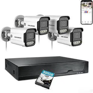 8CH 5MP Home Security Camera System, 4 x PoE IP Cameras with Person Detection, 500GB HDD for 24/7 Recording, Two-Way Audio,100ft Night Vision, IP66 Weatherproof, No Monthly Fees 8CH 5MP Home Security Camera System, 4 x PoE IP Cameras with Person Detection, 500GB HDD for 24/7 Recording, Two-Way Audio,100ft Night Vision, IP66 Weatherproof, No Monthly Fees
