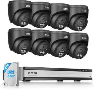 ZOSI C220 16CH 4K PoE Home Security Camera System, 16 Channel 4K 8MP NVR with 4TB HDD for 24/7 Record, 8 x 4MP(1440p) QHD 2.5K Dome IP Cameras Outdoor Indoor, Smart AI Human Detection, Two-Way Audio ZOSI C220 16CH 4K PoE Home Security Camera System, 16 Channel 4K 8MP NVR with 4TB HDD for 24/7 Record, 8 x 4MP(1440p) QHD 2.5K Dome IP Cameras Outdoor Indoor, Smart AI Human Detection, Two-Way Audio