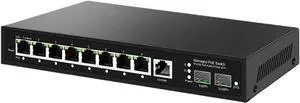 2.5Gb L2 Managed POE Switch 8 Port .5G Network 10G SFP+ Uplink Homelab Internet Ethernet Splitter(UK Adapter) 2.5Gb L2 Managed POE Switch 8 Port .5G Network 10G SFP+ Uplink Homelab Internet Ethernet Splitter(UK Adapter)