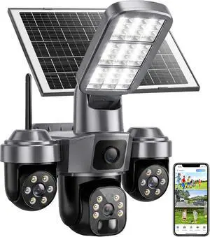 KEPEAK Floodlight Camera, Wireless Security Camera Outdoor Pan/Tilt, WiFi Cameras, 360° Panoramic View, Color Night Vision KEPEAK Floodlight Camera, Wireless Security Camera Outdoor Pan/Tilt, WiFi Cameras, 360° Panoramic View, Color Night Vision