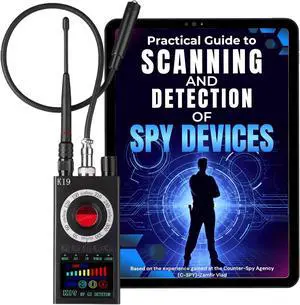 Hidden Camera Detector Spy Camera Finder with Full Guide eBook, RF Detector for GPS Tracker, Bug, Listening Devices, Radio Frequency & Microphone, RF Scanner for Hotel, Office, Home Travel Privacy Hidden Camera Detector Spy Camera Finder with Full Guide eBook, RF Detector for GPS Tracker, Bug, Listening Devices, Radio Frequency & Microphone, RF Scanner for Hotel, Office, Home Travel Privacy