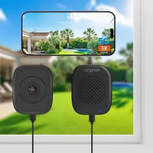 3K 5MP Window Camera for Home Security Indoor Magnetic Mount, 2Pack No Drill 5GHz&2.4GHz WiFi 6, Outdoor Monitoring Through Glass, Full Color Night Vision, 24/7 AI Smart Detection Recording 3K 5MP Window Camera for Home Security Indoor Magnetic Mount, 2Pack No Drill 5GHz&2.4GHz WiFi 6, Outdoor Monitoring Through Glass, Full Color Night Vision, 24/7 AI Smart Detection Recording