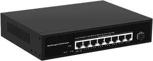 2.5Gb Web Managed PoE Switch Smart 8 Port .5GBASE-T with 10G SFP+,100W IEEE802.3af/at POE 2.5Gb Web Managed PoE Switch Smart 8 Port .5GBASE-T with 10G SFP+,100W IEEE802.3af/at POE