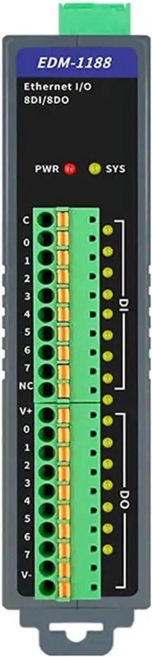 1Pcs 10-30V DC 8CH 16CH Din-Rail Switch Acquisition Module 8DI/8DO to Ethernet Modbus(16AI 0-10v 1290V) 1Pcs 10-30V DC 8CH 16CH Din-Rail Switch Acquisition Module 8DI/8DO to Ethernet Modbus(16AI 0-10v 1290V)