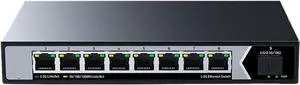 Business Ethernet switches 2.5GbE Ethernet Switch 8 Port 2.5GBASE-T 2500Mbps Network Switch 10G Uplink SFP Port Unmanaged Fanless Business Ethernet switches 2.5GbE Ethernet Switch 8 Port 2.5GBASE-T 2500Mbps Network Switch 10G Uplink SFP Port Unmanaged Fanless