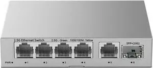 5 Port 2.5GbE Ethernet Switch Unmanaged 2.5Gbps Network Switch 10Gb SFP+ Slot Home Lab Setup Switch and Play(AU Adapter) 5 Port 2.5GbE Ethernet Switch Unmanaged 2.5Gbps Network Switch 10Gb SFP+ Slot Home Lab Setup Switch and Play(AU Adapter)