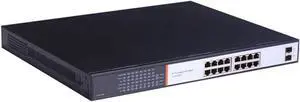 Business Ethernet switches Unmanaged PoE Switch 10/100/1000Mbps 16 Port PoE Switch with Gigabit Uplink Port Business Ethernet switches Unmanaged PoE Switch 10/100/1000Mbps 16 Port PoE Switch with Gigabit Uplink Port