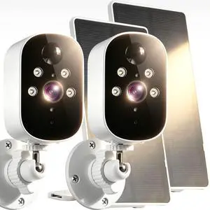 XVIM 2Pcs 2K Solar Security Wireless Camera Outdoor, 2.4Ghz WiFi Battery Camera, Solar Camera with PIR Alarm, 2-Way Audio, Color Night Vision, IP65 Waterproof, Cloud & SD Storage XVIM 2Pcs 2K Solar Security Wireless Camera Outdoor, 2.4Ghz WiFi Battery Camera, Solar Camera with PIR Alarm, 2-Way Audio, Color Night Vision, IP65 Waterproof, Cloud & SD Storage