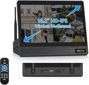 (2026 New) 10CH Wireless NVR Recorder with 10.1" IPS Monitor No HDD, 5MP Dual-Band 2.4G/5.8G WiFi, Supports Wireless & Wired Cameras, 2-Way Audio, Free APP No Monthly Fee, Up to 8TB HDD (2026 New) 10CH Wireless NVR Recorder with 10.1" IPS Monitor No HDD, 5MP Dual-Band 2.4G/5.8G WiFi, Supports Wireless & Wired Cameras, 2-Way Audio, Free APP No Monthly Fee, Up to 8TB HDD