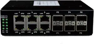 Industrial Din Rail Switch Gigabit Ethernet Din Rail 6 Port Gigabit Ethernet Industrial Ring Network Switch with 6 SFP Fiber Industrial Din Rail Switch Gigabit Ethernet Din Rail 6 Port Gigabit Ethernet Industrial Ring Network Switch with 6 SFP Fiber