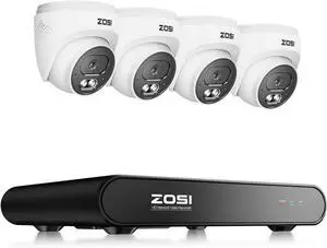 ZOSI C220 8CH 4MP QHD 2.5K PoE Home Security Camera System, 8CH 5MP 3K NVR with Smart AI Human Detection, 4 x 4MP(1440p) Dome IP Cameras Outdoor Indoor, Two-Way Audio (Hard Drive not Included) ZOSI C220 8CH 4MP QHD 2.5K PoE Home Security Camera System, 8CH 5MP 3K NVR with Smart AI Human Detection, 4 x 4MP(1440p) Dome IP Cameras Outdoor Indoor, Two-Way Audio (Hard Drive not Included)