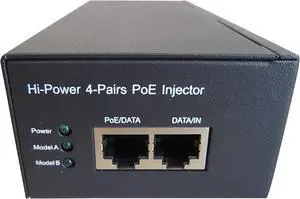 INJ-GE-60R Gigabit Ethernet PoE 802.3af/at/++ Injector (60W Power Budget), wall mountable INJ-GE-60R Gigabit Ethernet PoE 802.3af/at/++ Injector (60W Power Budget), wall mountable