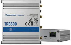 Teltonika TRB500000200 Model TRB500 Industrial 5G Gateway, Speeds of up to 1 Gbps, 1x Ethernet Port, Auto APN, 2X Configurable Inputs/Outputs, Aluminum Housing, AU PSU; Not for use in USA Teltonika TRB500000200 Model TRB500 Industrial 5G Gateway, Speeds of up to 1 Gbps, 1x Ethernet Port, Auto APN, 2X Configurable Inputs/Outputs, Aluminum Housing, AU PSU; Not for use in USA