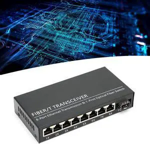 1 Fiber 8 Port Gigabit Ethernet Switch Single Mode Dual Fiber Converter 1 Fiber 8 Port Gigabit Ethernet Switch Single Mode Dual Fiber Converter