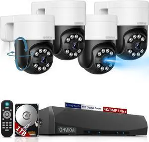 4K Wired Security Camera System, Outdoor PoE Video Surveillance System 4K Wired Security Camera System, Outdoor PoE Video Surveillance System